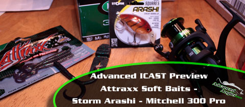 Advanced Video ICAST Preview – Attraxx Soft Baits – Storm Arashi and  Mitchell 300 Pro