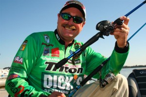 Shaw Grigsby with winning rods and reels
