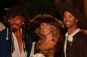 Reverend Jack Sparrow and Newlyed Mike and Becky Iaconelli