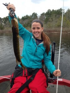 Laura Cowie-Haskell with her First Pickerel