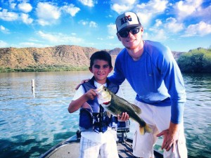 Josh Bertrand with a Happy Young Guide Client