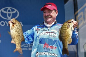 Bassmaster Elite Series St. Lawrence River Day One Leader Shaw Grigsby - photo by Gary Tramontina