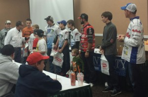 Bill, Adrian Avena, & Mike Iaconelli take extra time to recognize and speak with their young students directly during classes at the Bass University