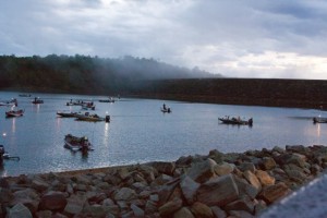 Alabama Bass Trail Anglers Awaiting Launch at Smith Lake - photo by Dan O'Sullivan